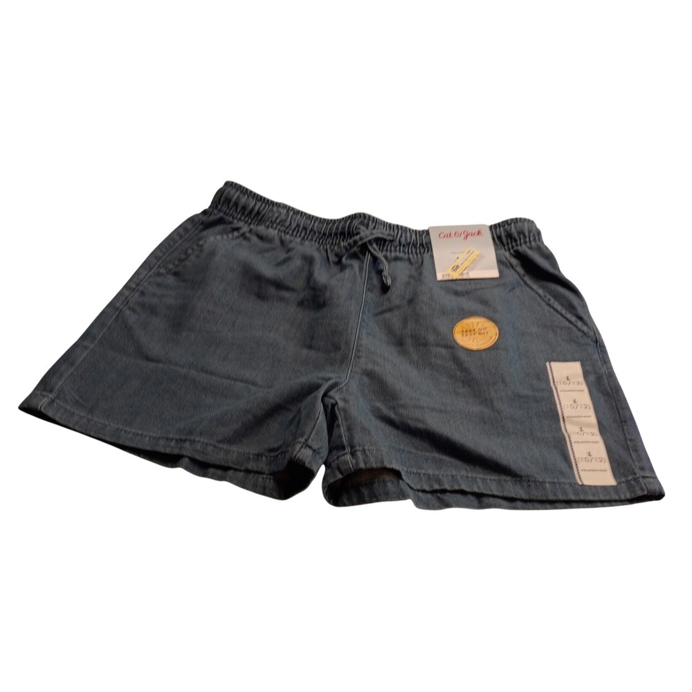 Cat & Jack Girls Light Wash Adjustable Waist Pull-On Shorts Size L 10/12 NWT NWT
